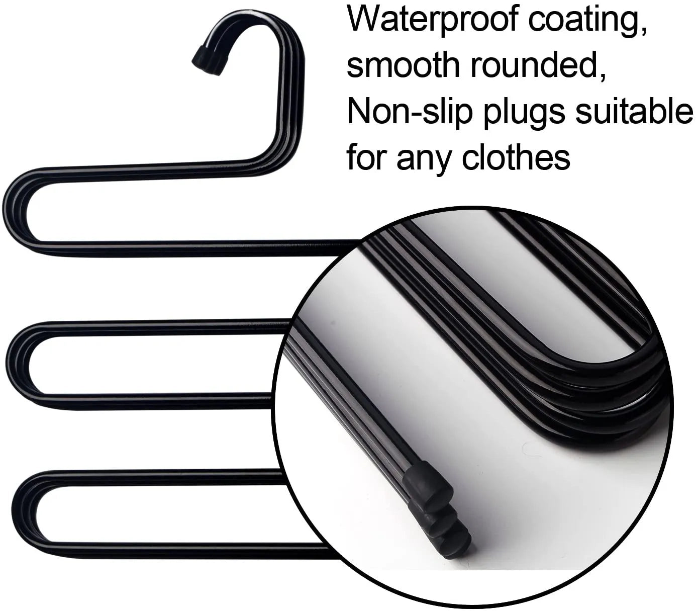 5 স্তর মেটাল প্যান্ট স্ল্যাক হ্যাঙ্গার এস-শেপ স্টেইনলেস স্টীল কাপড় হ্যাঙ্গার স্পেস সেভিং হ্যাঙ্গার প্যান্ট জিন্স স্কার্ফের জন্য হ্যাঙ্গার ক্লোজেট অর্গানাইজার