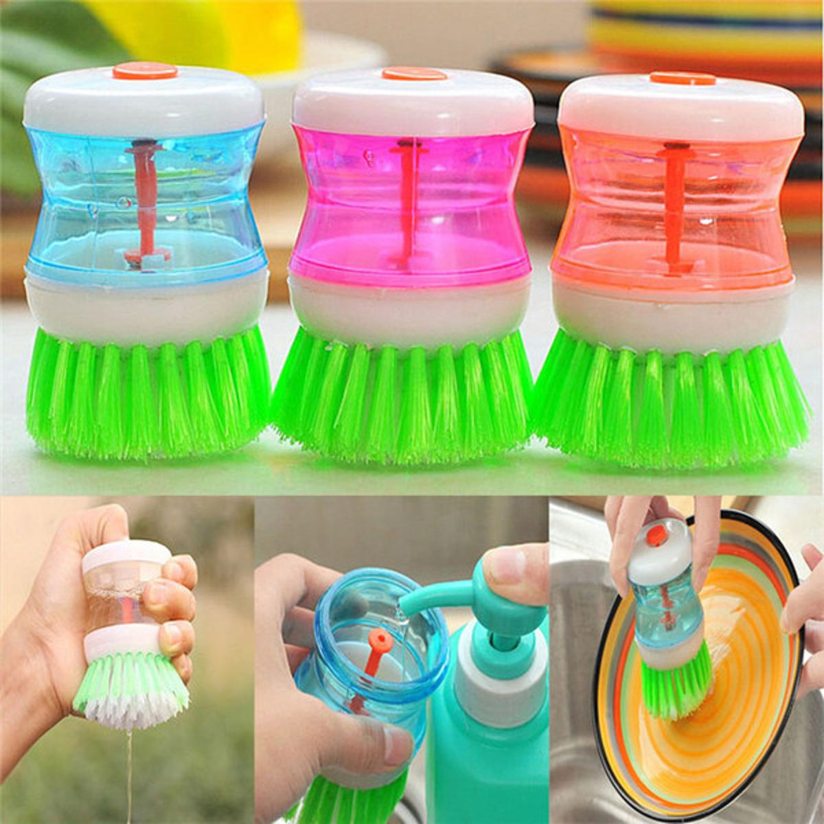 Pan Cleaner Brush Dish Washer Pan Cleaning Brush Ideal For Pot Dish Bowl Wash Kitchen Cleaning Brushes