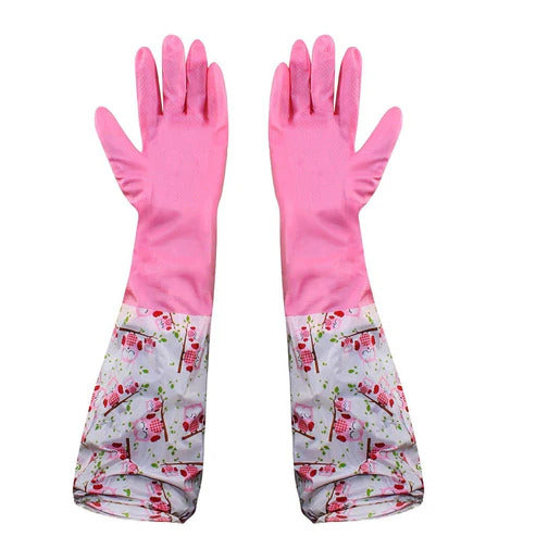 Dishwashing Cleaning Rubber Gloves Non-Slip Kitchen Glove Waterproof
