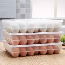 34 Grids Plastic Egg Storage Containers Box Refrigerator Organizer Drawer Egg Fresh-keeping Case Holder Tray Kitchen Accessories