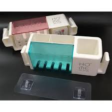 Toothbrush holder punch-free modern minimalist rack wall-mounted toothbrush holder bathroom creative home family of four - bathroom corner shelf