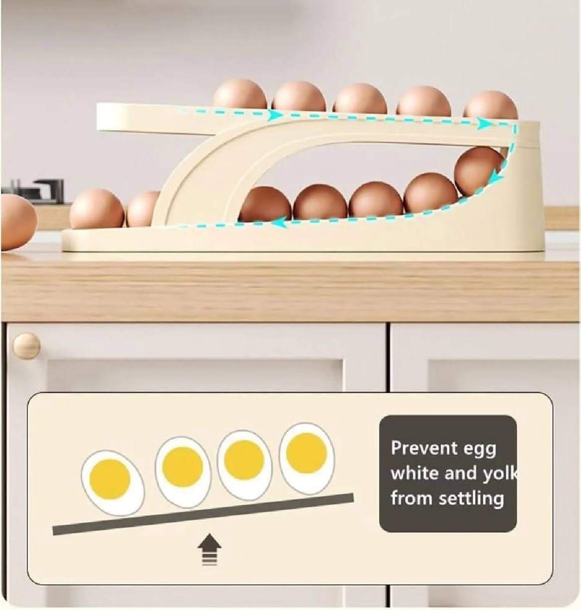 2/4 Layers Automatic Rolling Egg Holder Rack Fridge Egg Storage Box Container Kitchen Refrigerator Egg Dispenser