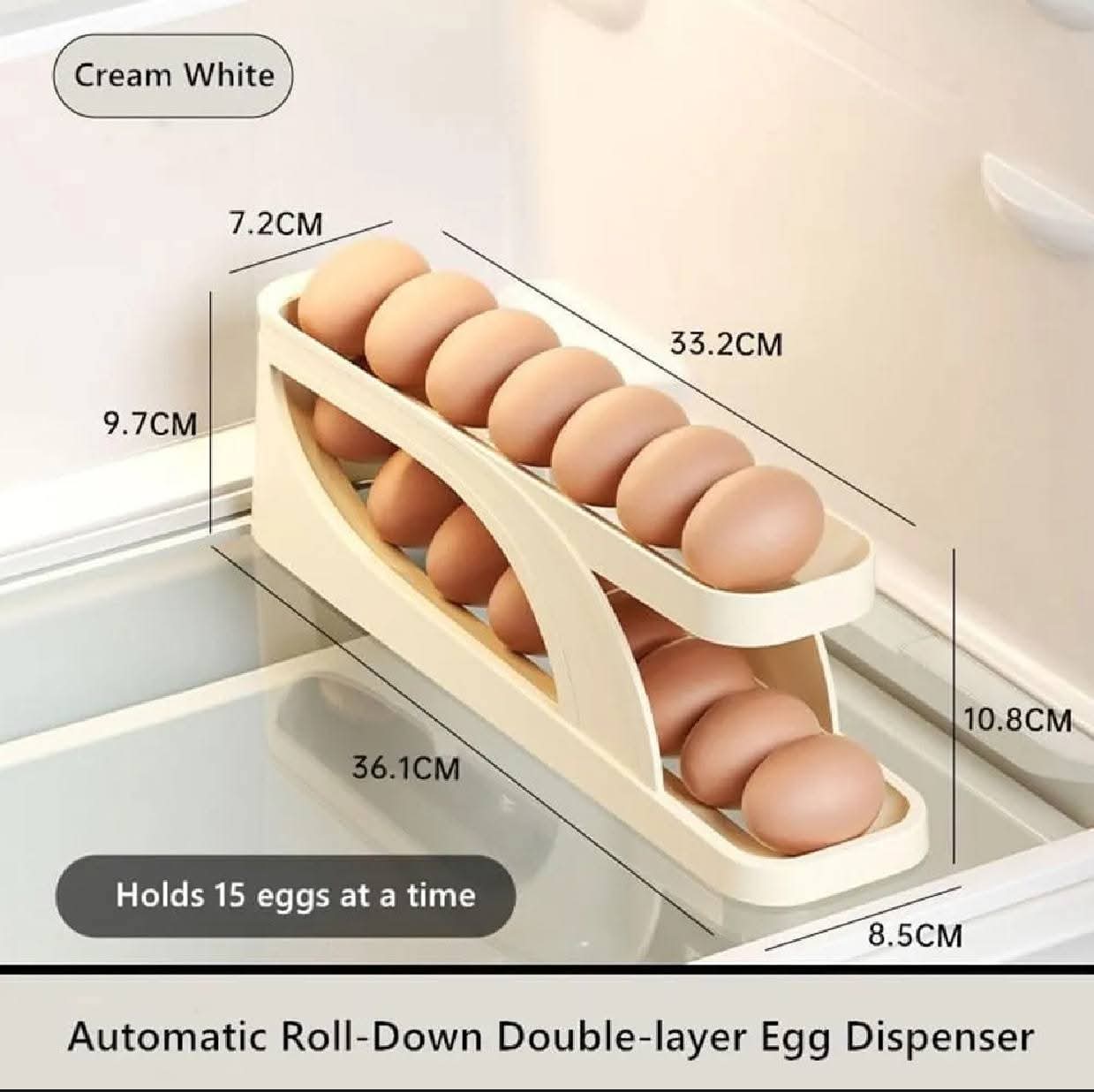 2/4 Layers Automatic Rolling Egg Holder Rack Fridge Egg Storage Box Container Kitchen Refrigerator Egg Dispenser