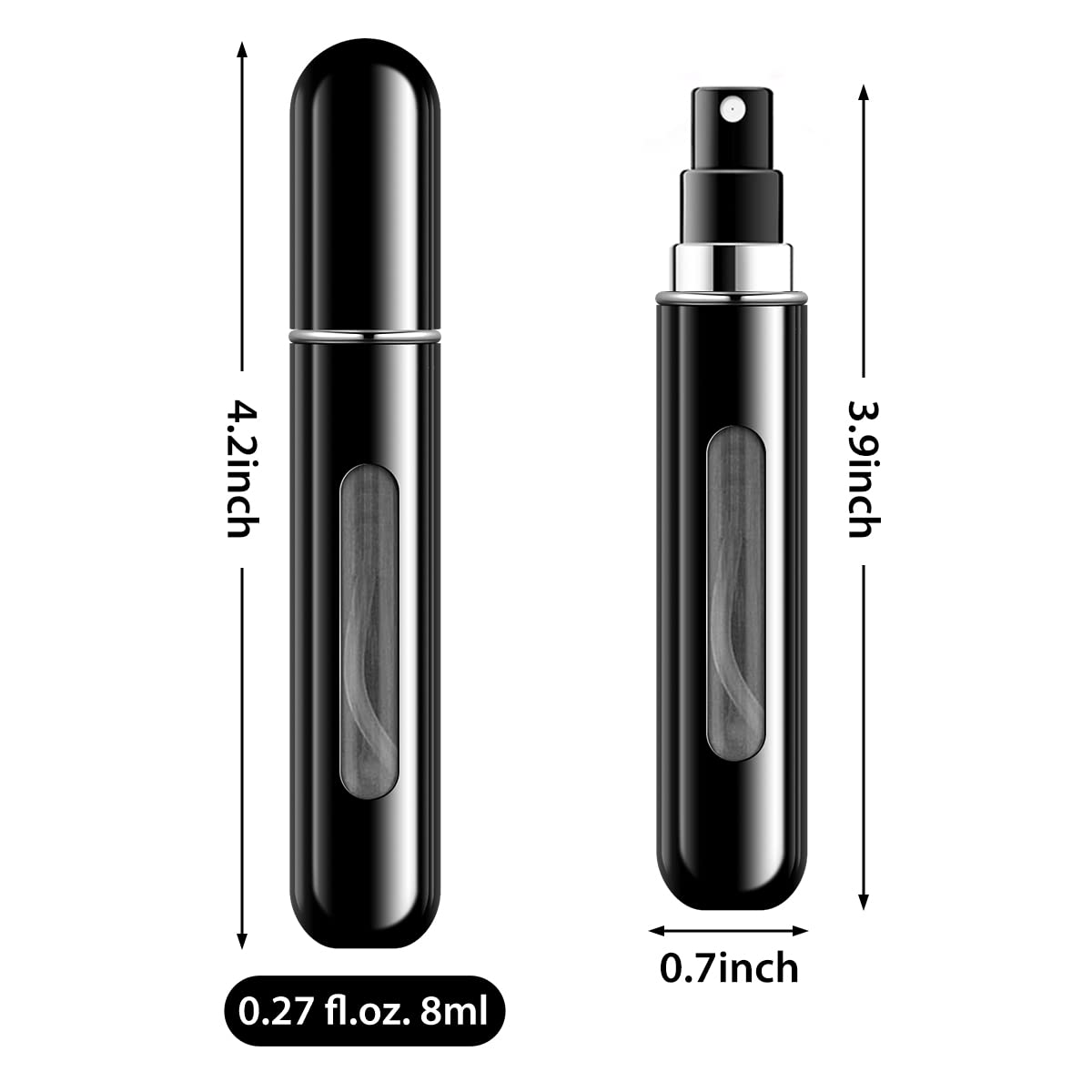 পারফিউম অ্যাটমাইজার পাম্প সিস্টেম 8ml  | রিফিলযোগ্য ট্র্যাভেল পারফিউম স্প্রে