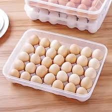 34 Grids Plastic Egg Storage Containers Box Refrigerator Organizer Drawer Egg Fresh-keeping Case Holder Tray Kitchen Accessories
