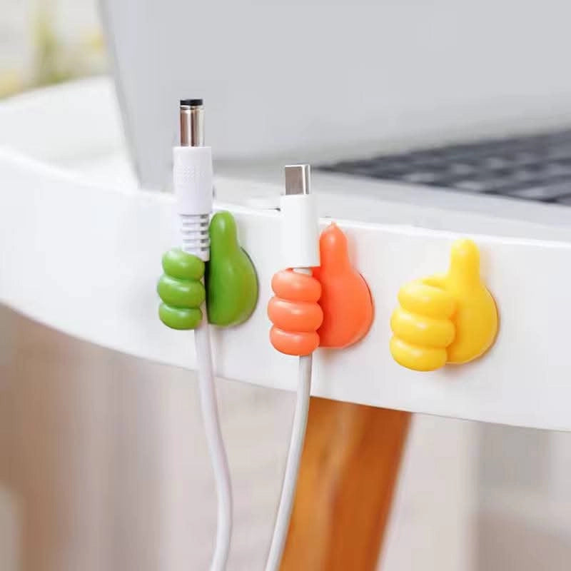 10 Pcs Hand Shaped Mini Cable Organizer Holder