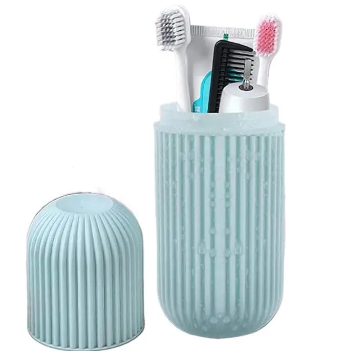 1 পিস পোর্টেবল টুথব্রাশ এবং টুথপেস্ট হোল্ডার স্টোরেজ বক্স (এলোমেলো) - ব্রাশ ধারক