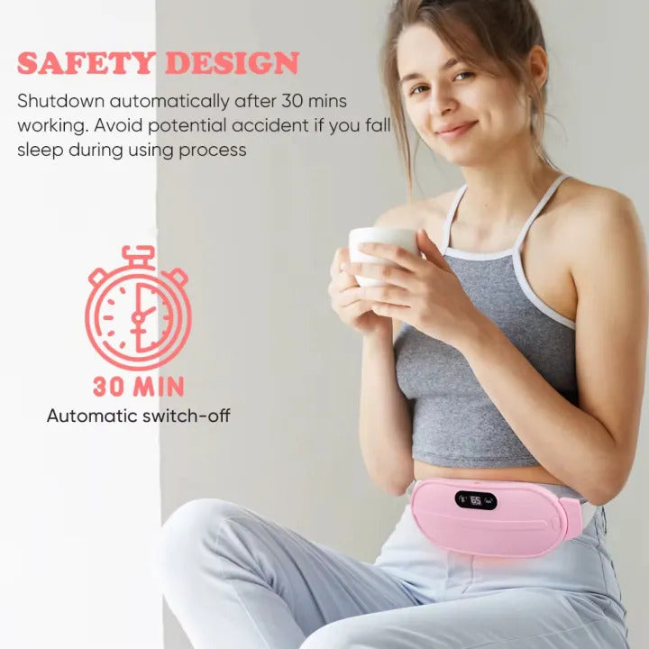 Heating Pad for Period Pain Relief & Slimming Vibration Massage Belt
