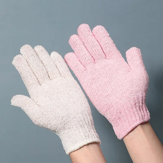 1Pair Shower Gloves Exfoliating Wash Skin Spa Bath Gloves Foam Bath Skid Resistance Body Mage Cleaning Loofah Scrubber